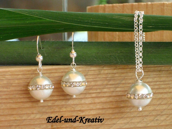 Aretes Earring brillo ohrhänger en el color de plata