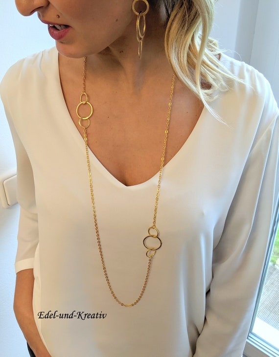 Collana Con Fiori Di Ortensia Collana Lunga Donna Ciondolo Fatto A ... | Su MissHobby - Foto 3