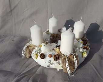 Adventskranz, Weihnachtskranz, Kranz, Vintage, Shabby chic