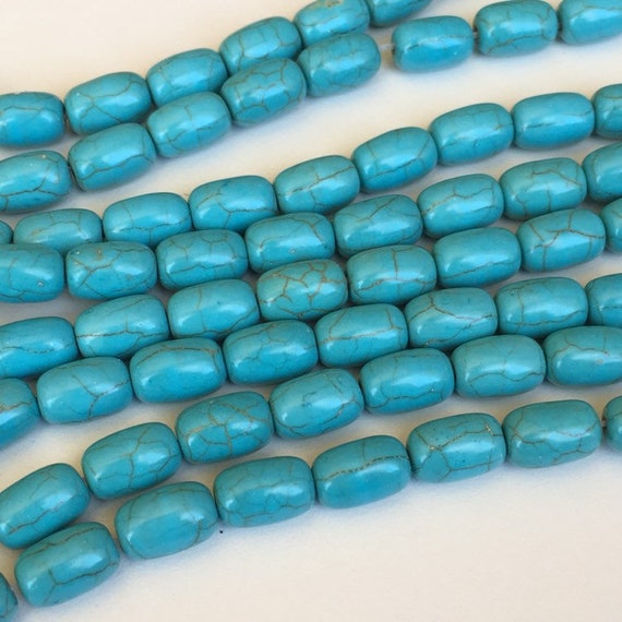 Drum White Howlite Turquoise Stone Spacer Loose Beads for Jewelry Making 15/"DIY