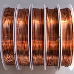 22pc of 25 Gauge 0.5mm Pure Copper Wire for Wire Wrapping Jewellery,  Jewellery Making, Round Copper Wire, Bright Soft Wire. Various Length 