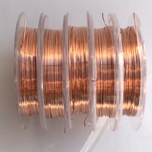 22pc of 28 Gauge 0.3mm Pure Copper Wire for Wire Wrapping Jewellery,  Jewellery Making, Round Copper Wire, Bright Soft Wire. Various Length 
