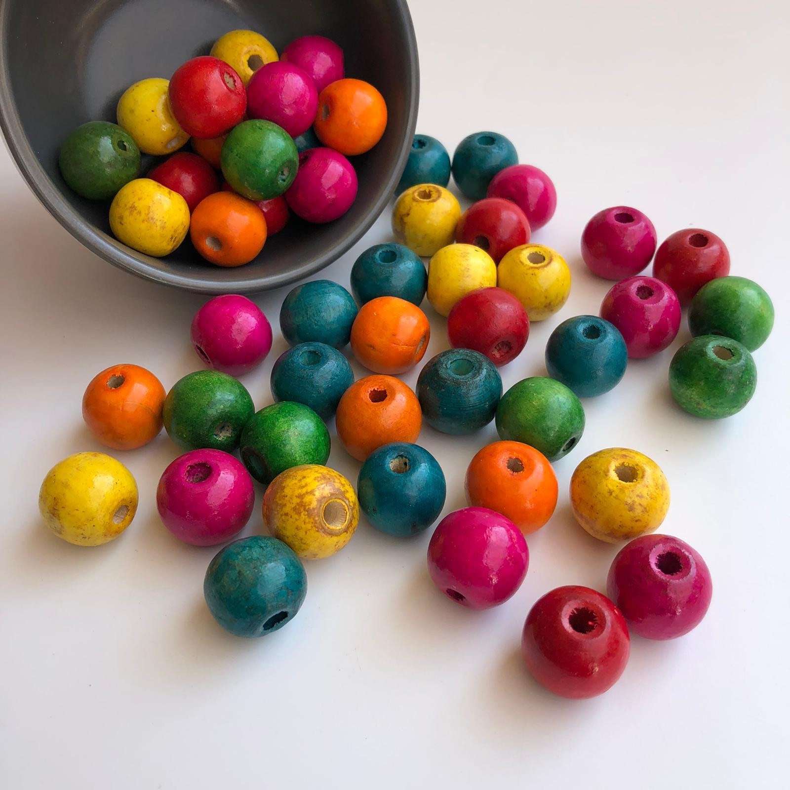 Natural Wood Large Tube Beads, Set of 3 - Craft Beads – MODERN MACRAMÉ