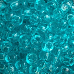 Pony/E-Beads Blue Plastic Jewelry Making Beads Light Blue Pony Beads 9x6mm – 500pc Bulk Pack For Kids Crafts, Hair Bracelets & Jewelry Making Barrel Pony/E-Beads Blue Jewelry Making Beads - Foto 10