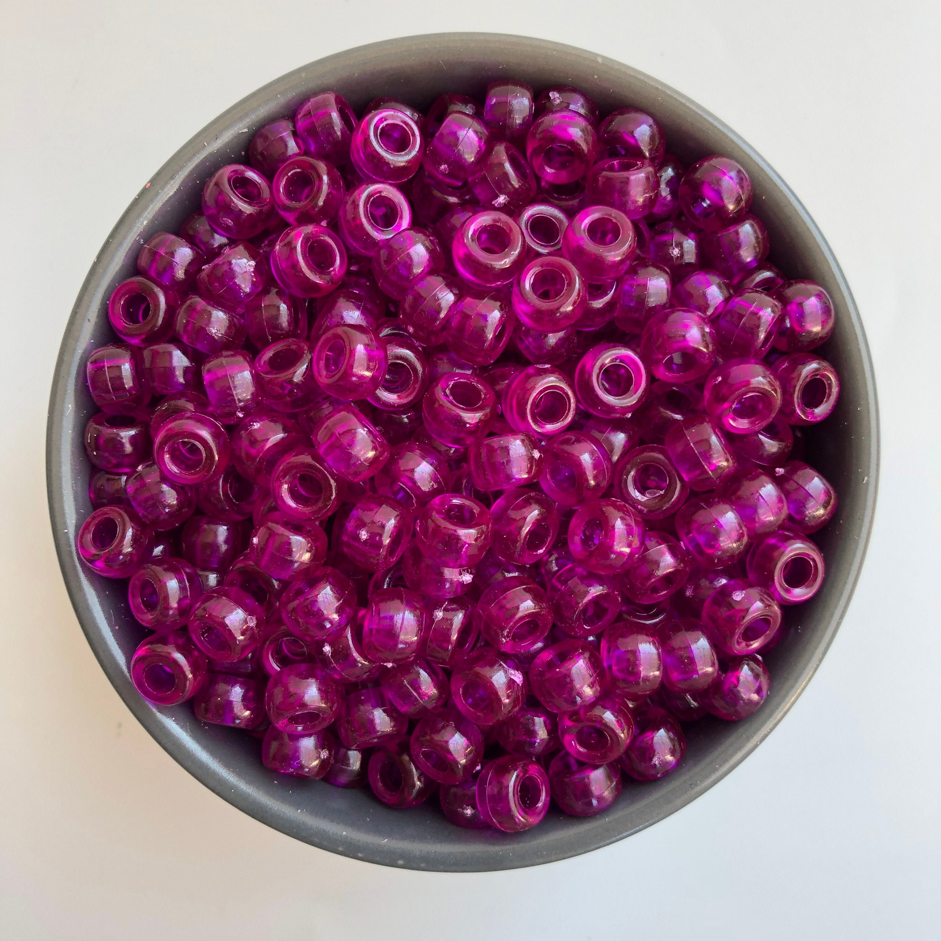 150X Pieces Purple Pony Beads 9x6mm Acrylic Plastic Hair Bead Etsy