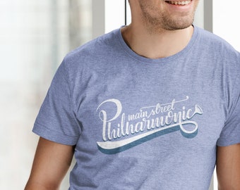 Main Street Philharmonic T-Shirt | Walt Disney World Shirt | Disney Gifts | Disney Music | Hand Lettered | Disneyland | Unisex Tee | Band