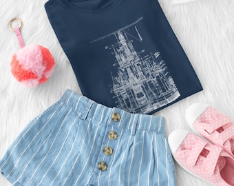 キッズ シンデレラ城 ブループリント T シャツ | ディズニー ワールド