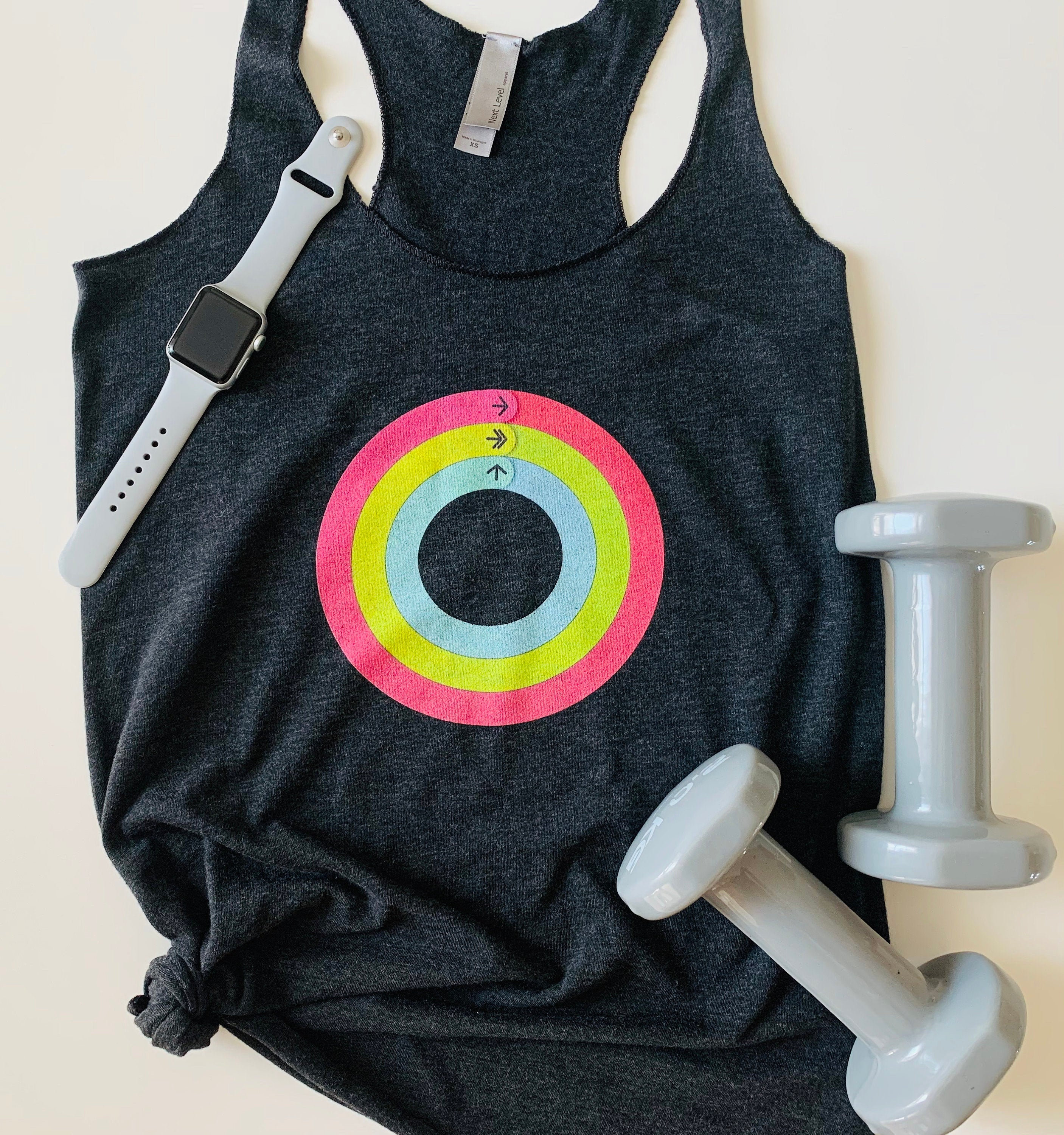 Im only here to close my rings Distressed Text Tank Top