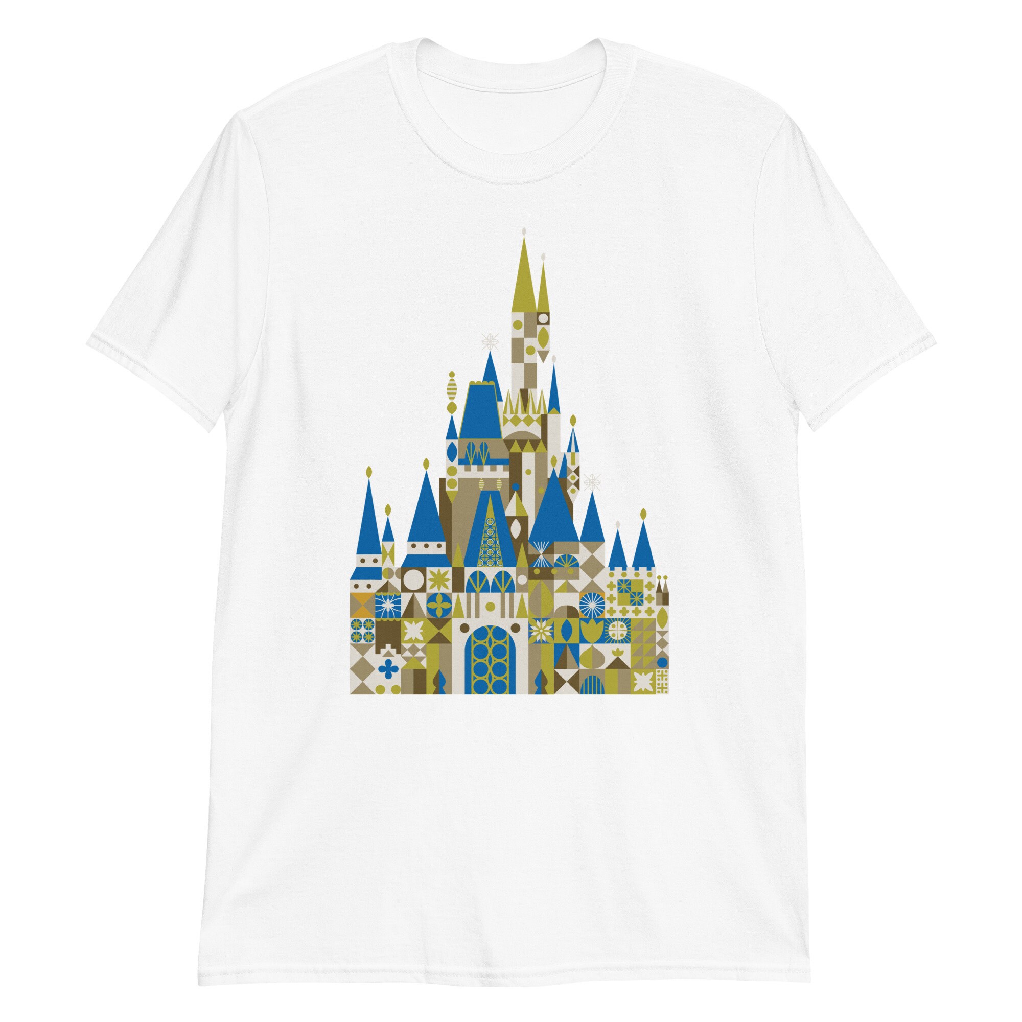 90s USA製 Disney ミッキー シンデレラ城 Tシャツ メンズ L