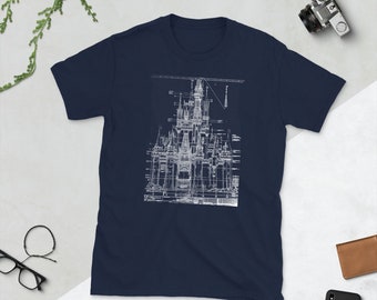 Cinderella Castle Shirt | Disney Blueprint | Vintage Disney Shirt | Disney Graphic Tee | Disney Gift | Unisex | Disney Vacation Shirt