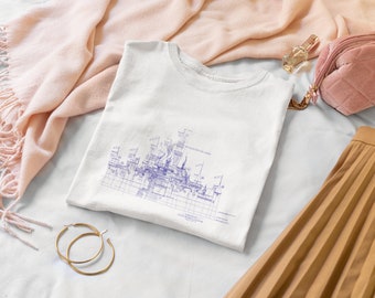 Sleeping Beauty Castle Blueprint Shirt | Vintage Disneyland Graphic Tee