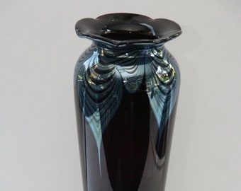 Vase schwarz silber