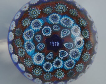 Briefbeschwerer Millefiori mit Jahreszahl 1978