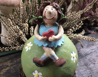 Tonfiguren Garten Etsy