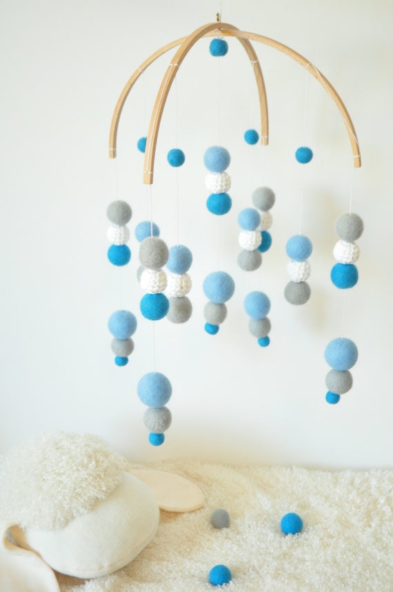 Blue Crib Mobile Blue Baby Mobile Custom Felt Mobile Crochet Etsy Blue Crib Mobile Blue Baby Mobile Custom Felt Mobile Crochet Etsy