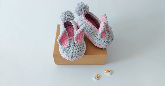 bunny baby booties