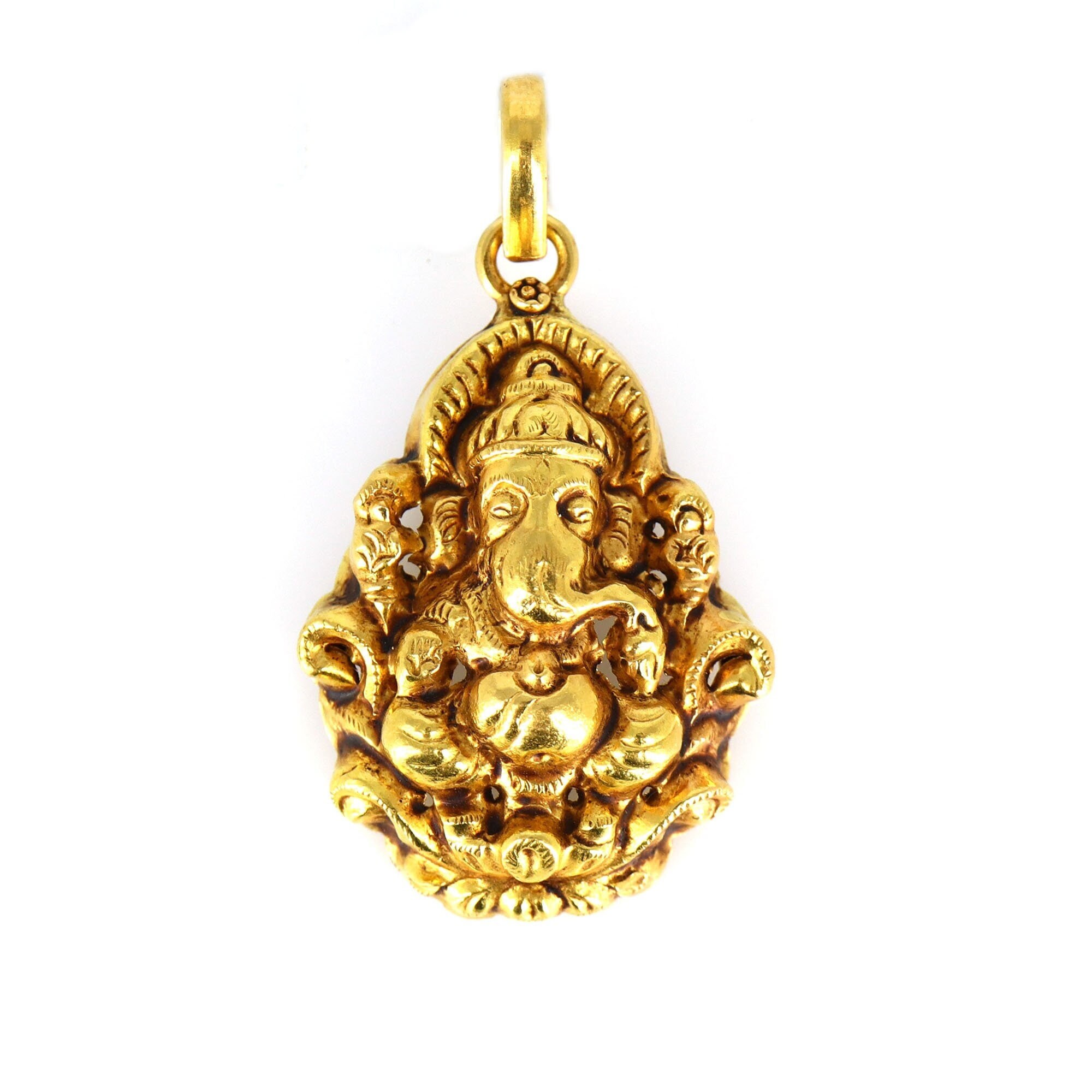 Gold Ganesh Pendant - Etsy