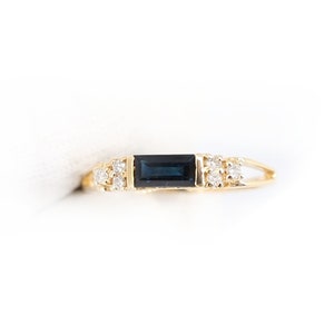 Blue Sapphire Ring, September Birthstone, Blue Gemstone ring, Stack Ring, Simple Handmade Ring , 14k Solid Gold Ring, Gift For Her