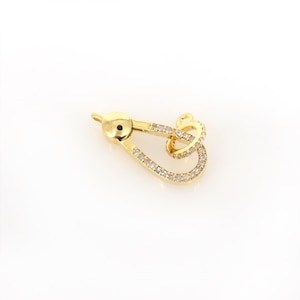 14k Diamond clasp lock, diamond connector lock, diamond charms holder, diamond chain lock, enhancer diamond lock, designer lock jewelry