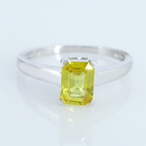Genuine yellow on sale sapphire ring