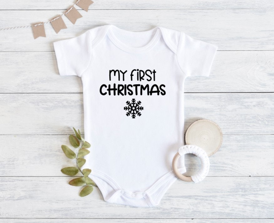 It's My 1st First Christmas Funny Babygrow Vest Gift Boy Girl Baby Clothing  Haus & Garten LA2162815
