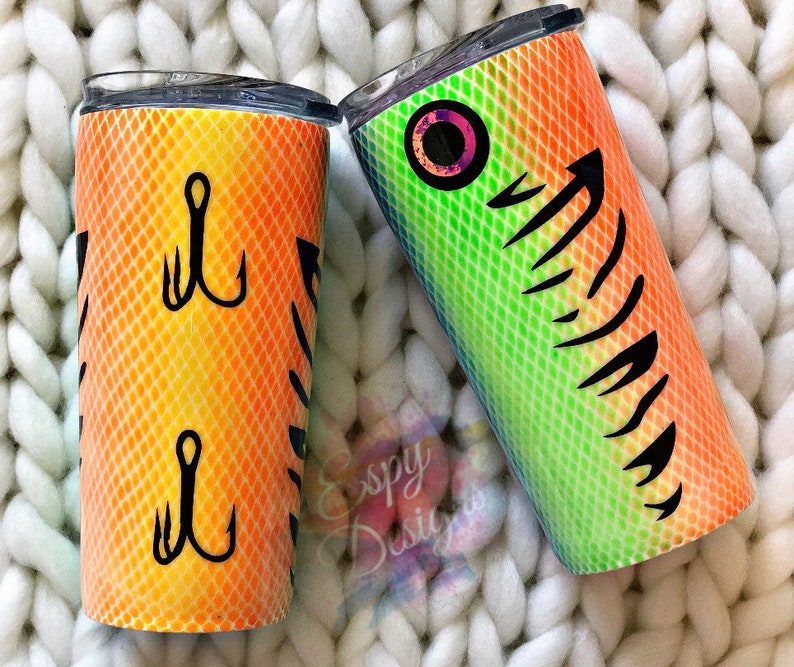 Fishing lure tumbler/fishing cup/stainless steel/gift for him Etsy