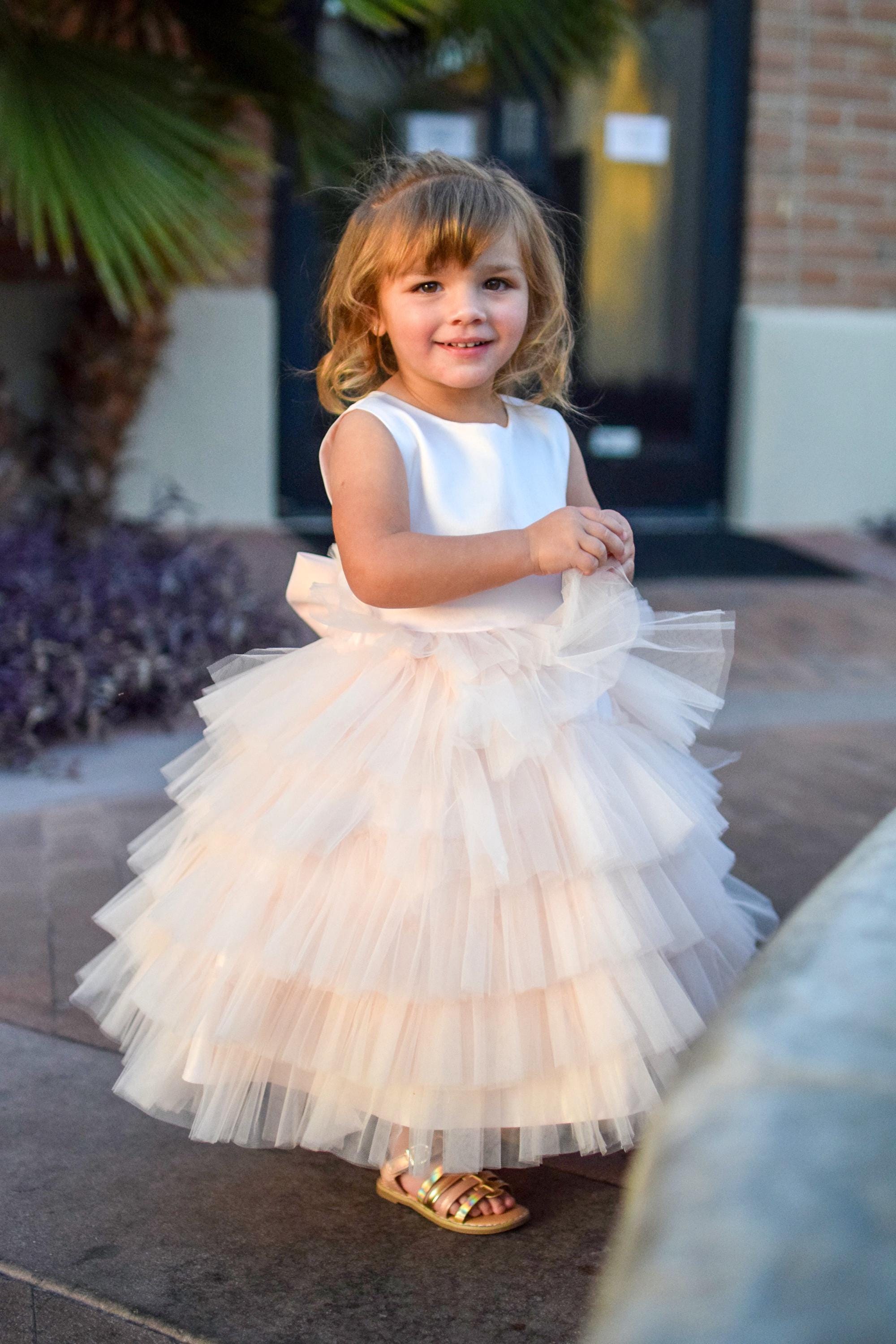 Blush pink kids dresses sale