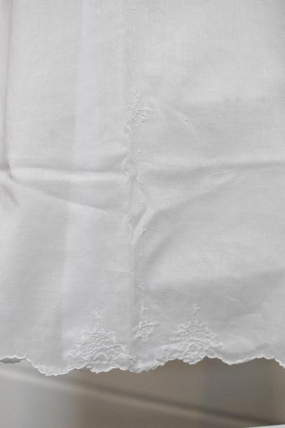 Vintage Long White Embroidered Infant Gown - image 3