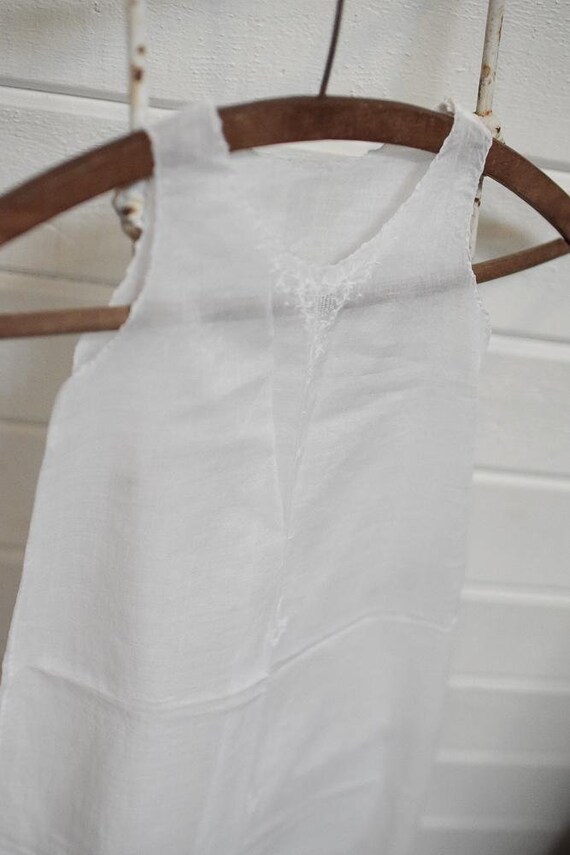 Vintage Long White Embroidered Infant Gown - image 10