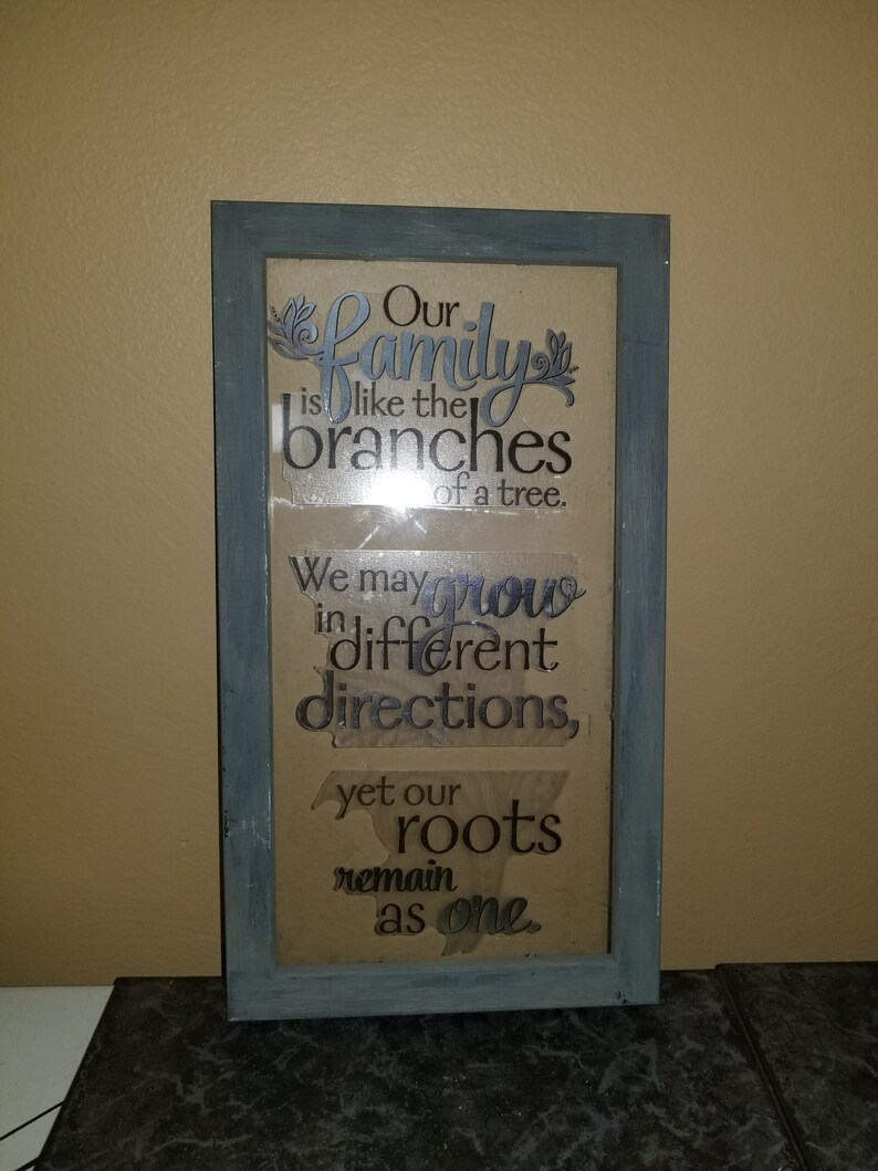 Family Framed Art With Saying Etsy