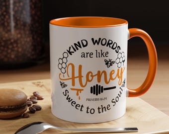 Honey Bee Scripture Coffee Mug: Inspirational Christian Drinkware
