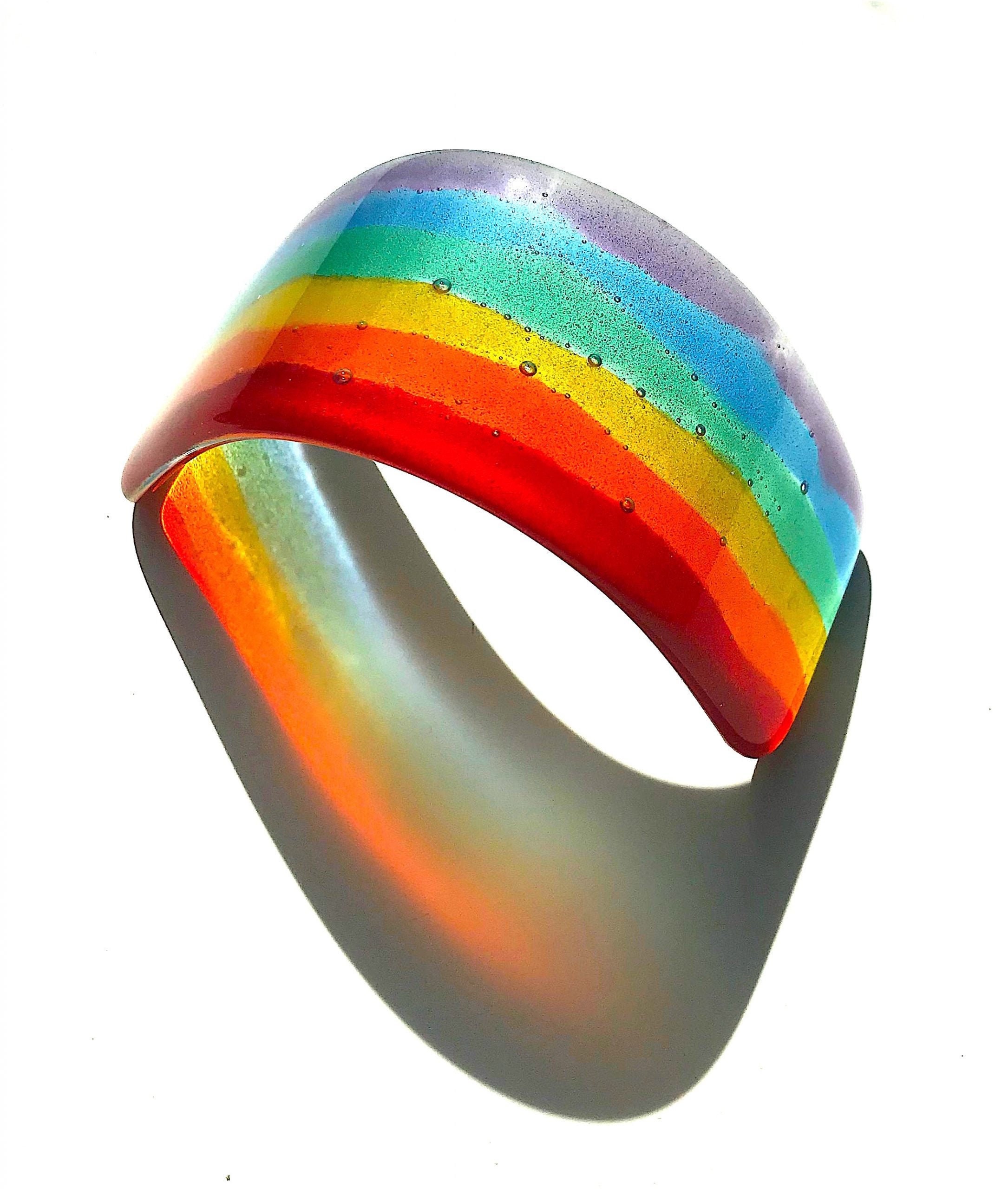 Fused Glass Rainbow Etsy UK
