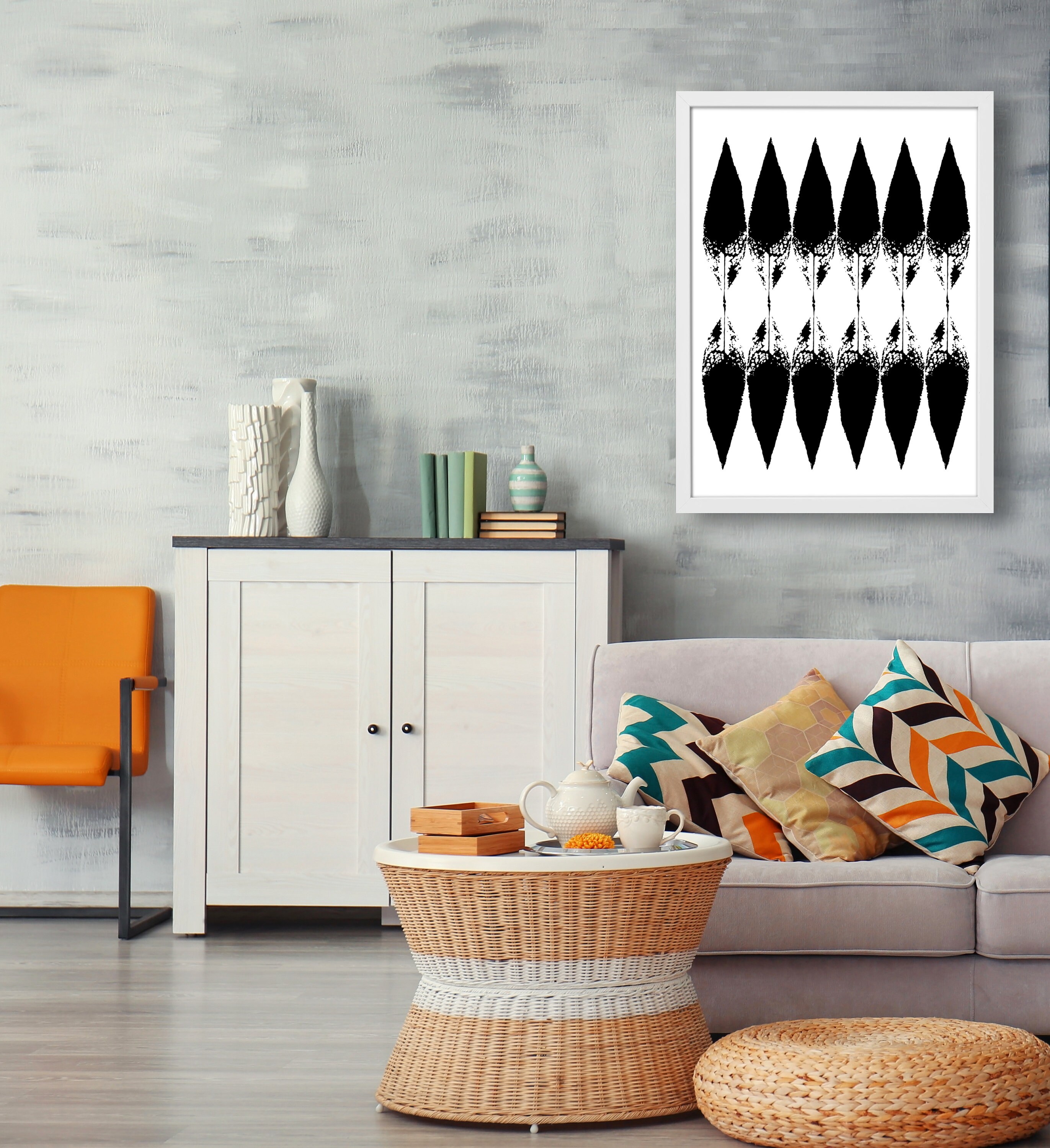 Decoración estética de la habitación obras de arte de tinta | Etsy