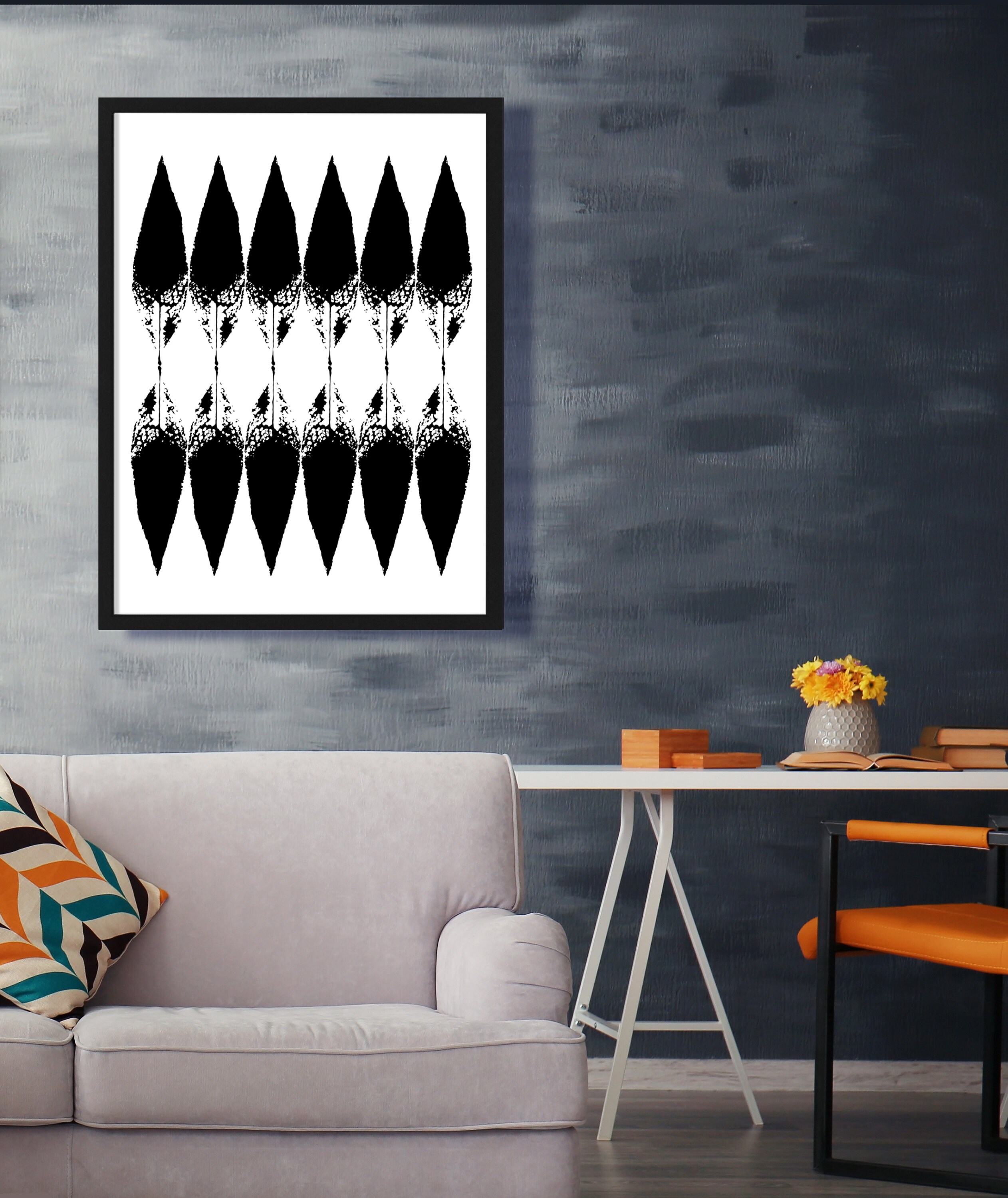 Decoración estética de la habitación obras de arte de tinta | Etsy