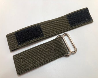 Watch strap with stainless steel clasp