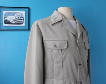 available Medium-VINTAGE 1970/'s Men/'s Blue Leisure Jacket by Holiday Fashions FREE SHIPPING