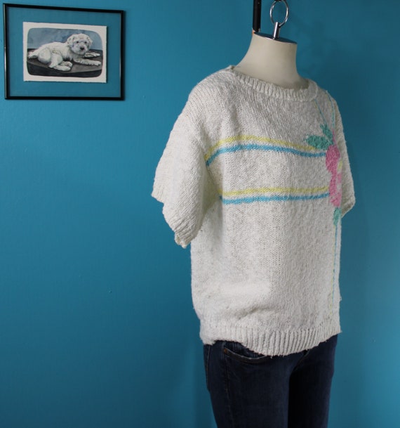 Vintage 1980's Knitted Sweater Top by Catalina - image 4