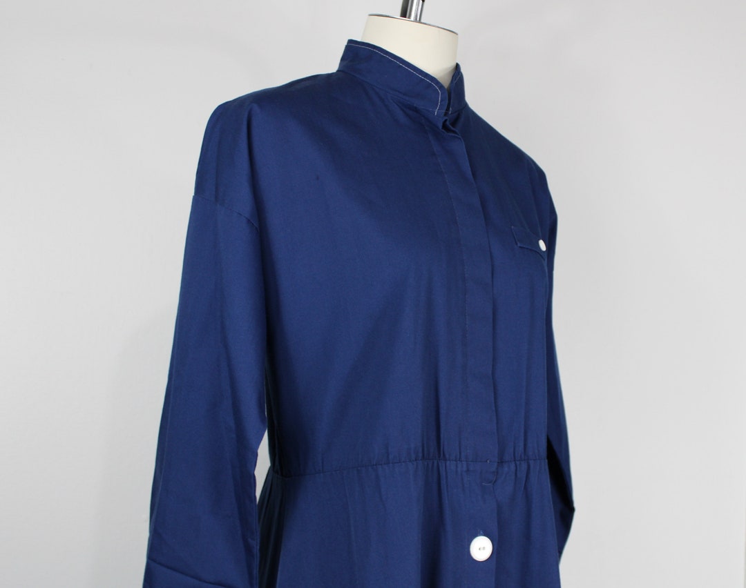 70's Printed Denim and Checkered Dress by Sears main image 0