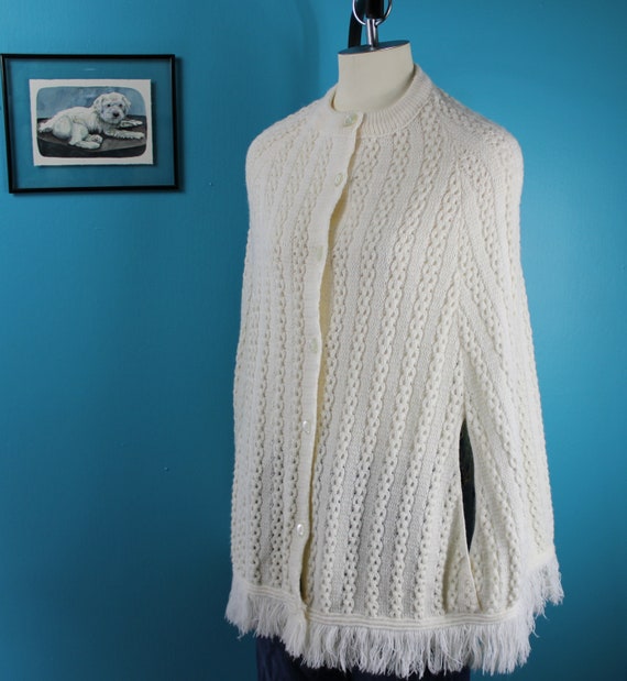 Vintage 1970's Sweater Cape - image 2