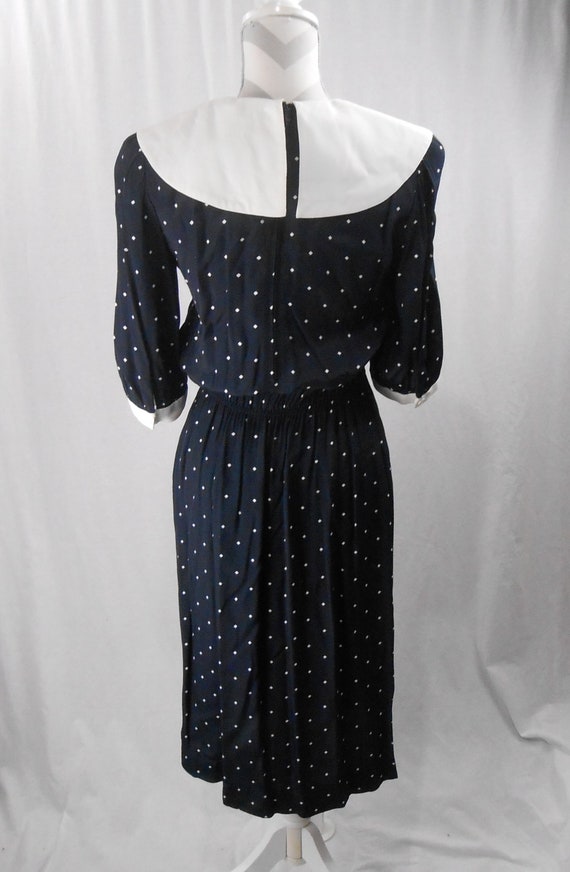 Vintage 1980's Polka Dot Dress by J.H. Paul ltd - image 5