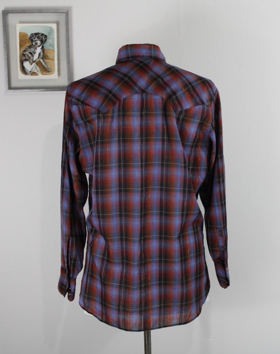 1970s Levis Western Scene Point Collar Shirt