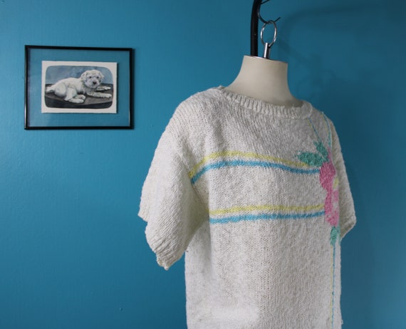 Vintage 1980's Knitted Sweater Top by Catalina - image 2