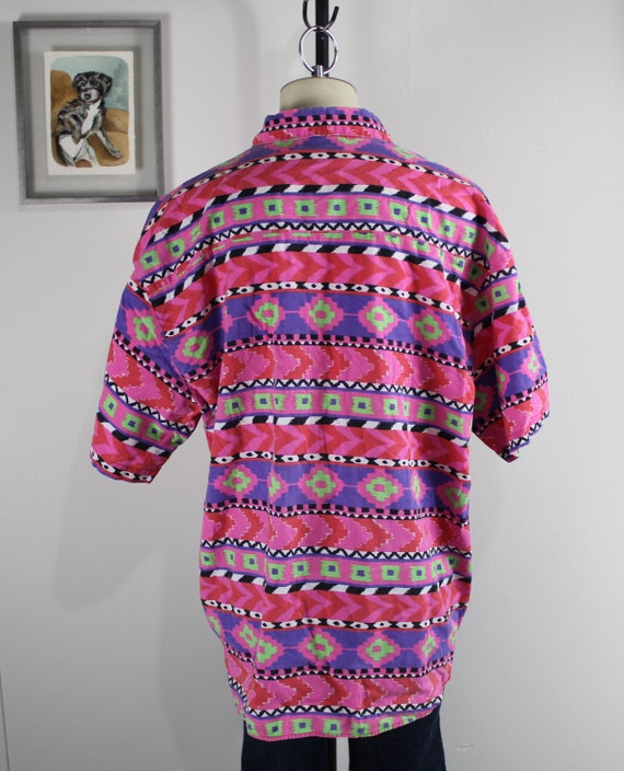 Vintage 1980's/90's Aztec Print Shirt by PennyLane - image 5