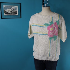 Vintage 1980's Knitted Sweater Top by Catalina image 1
