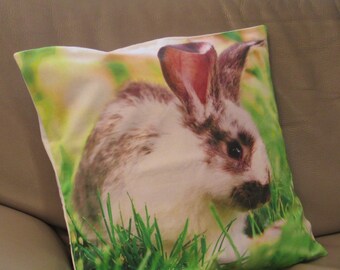 Kissenhülle "Kaninchen" 40 x 40 cm, Canvas - Baumwolle