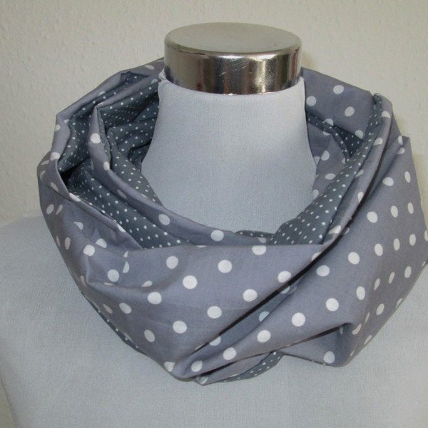 Schlauchschal/Loop Polkadots/Minidots grau