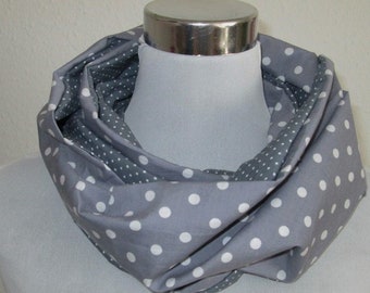 Schlauchschal/Loop Polkadots/Minidots grau