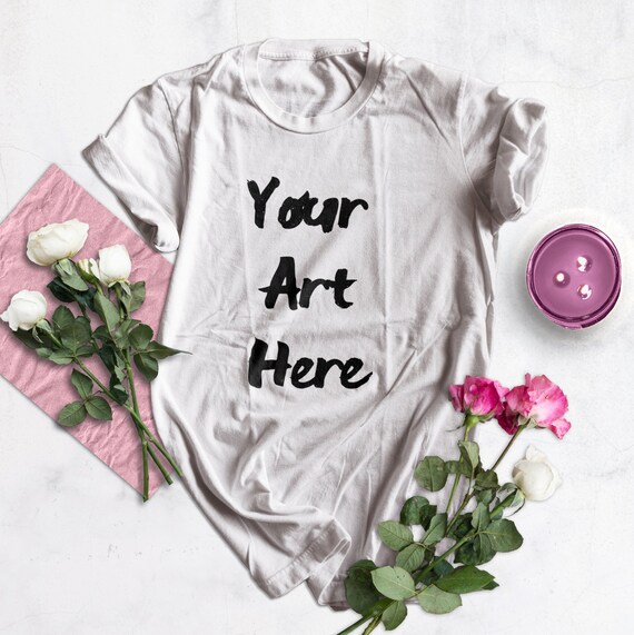 Bella Canvas 3001 White Shirt Mockup Spring Shirt