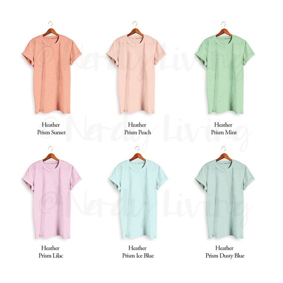 Bella T Shirt Color Chart