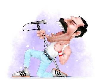 Queen / Freddie Mercury Personalised Greetings Card